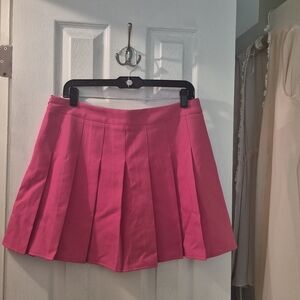 Pink Pleated Skirt
